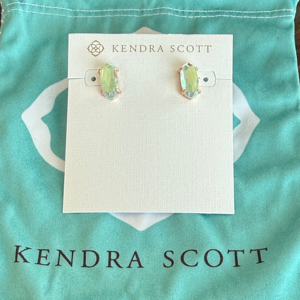 Kendra Scott Light Green Stud Earrings